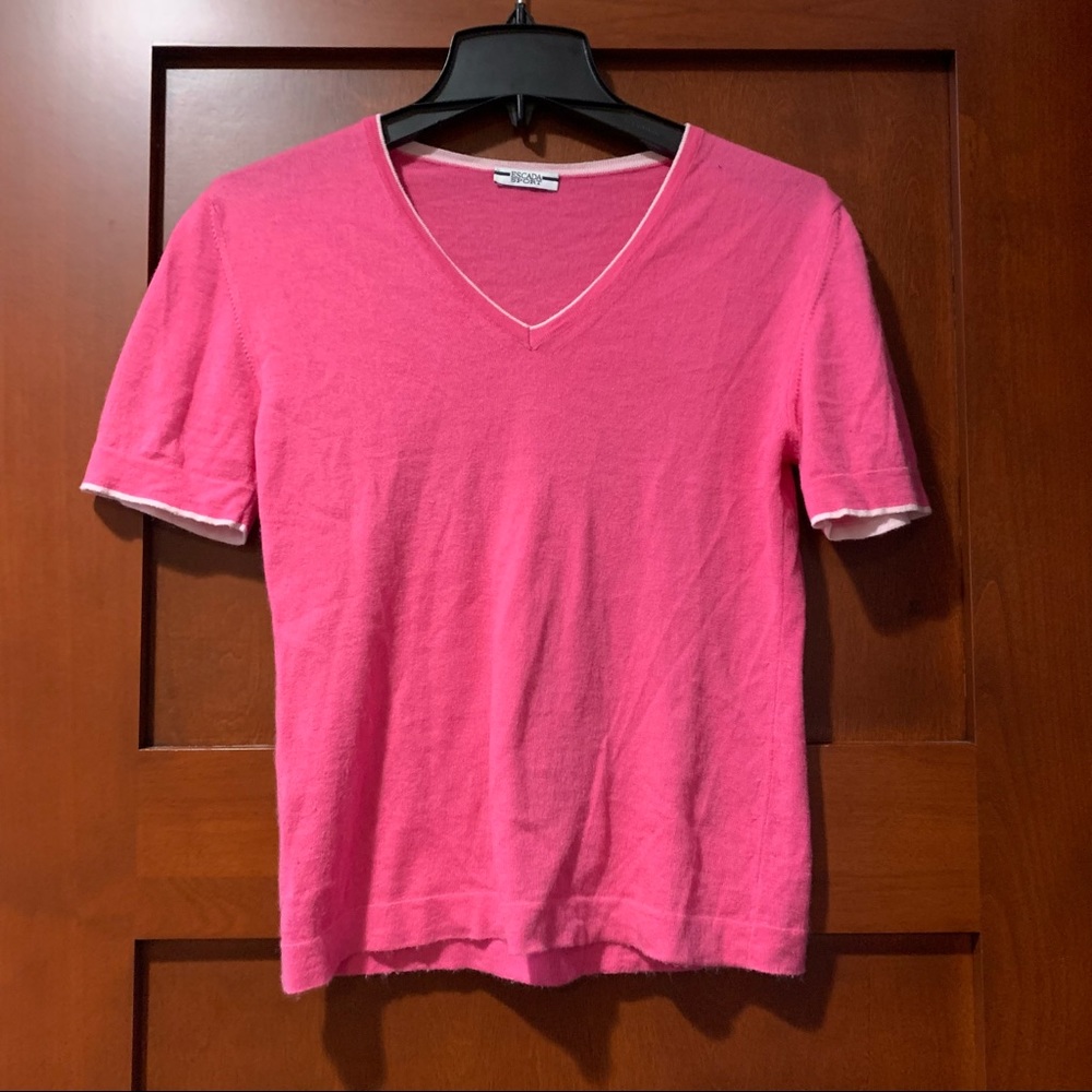Escada Sport Sweater V Neck Short Sleeve Top